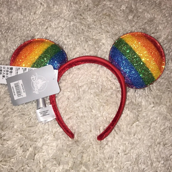 Disney Accessories - NWT Mickey Mouse LOVE rainbow ears
